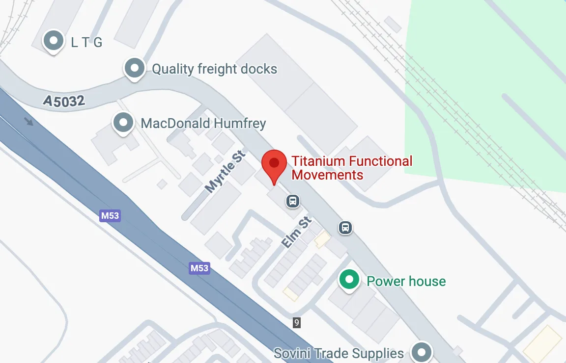 Map showing location of Titanium Functional Movements